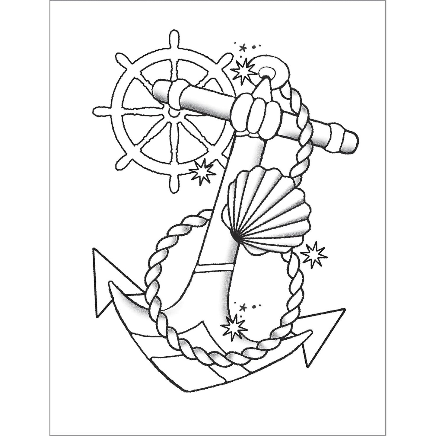 Vintage Tattoo Designs Coloring Book for Adults | Western Traditional Tattoos
