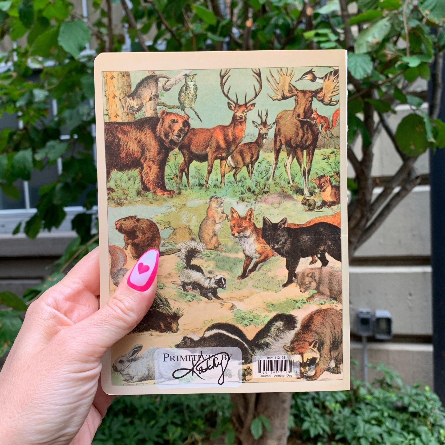 Vintage Zoologica Double-Sided Journal | " Another Day Another Adventure" Wild Animals Notebook