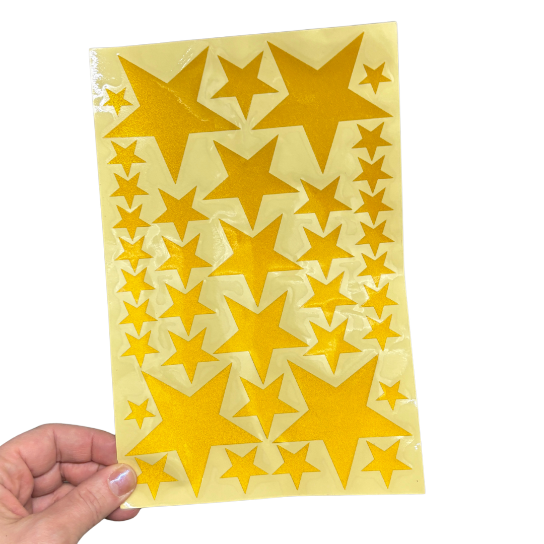 Vinyl Star Wall Decals - Sold Per Sheet