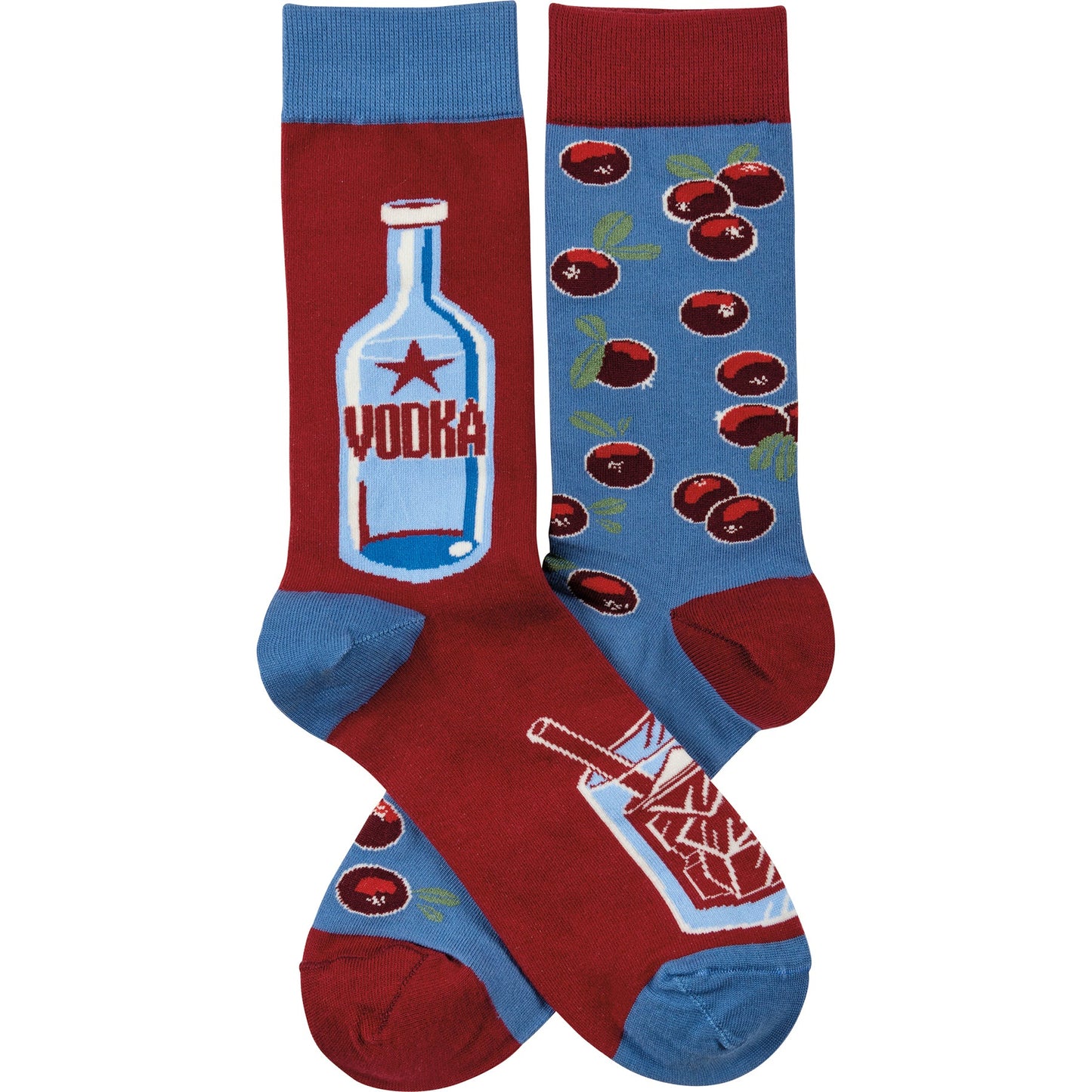 Vodka And Cranberries Socks | Mismatched Novelty Socks