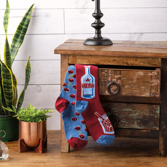 Vodka And Cranberries Socks | Mismatched Novelty Socks