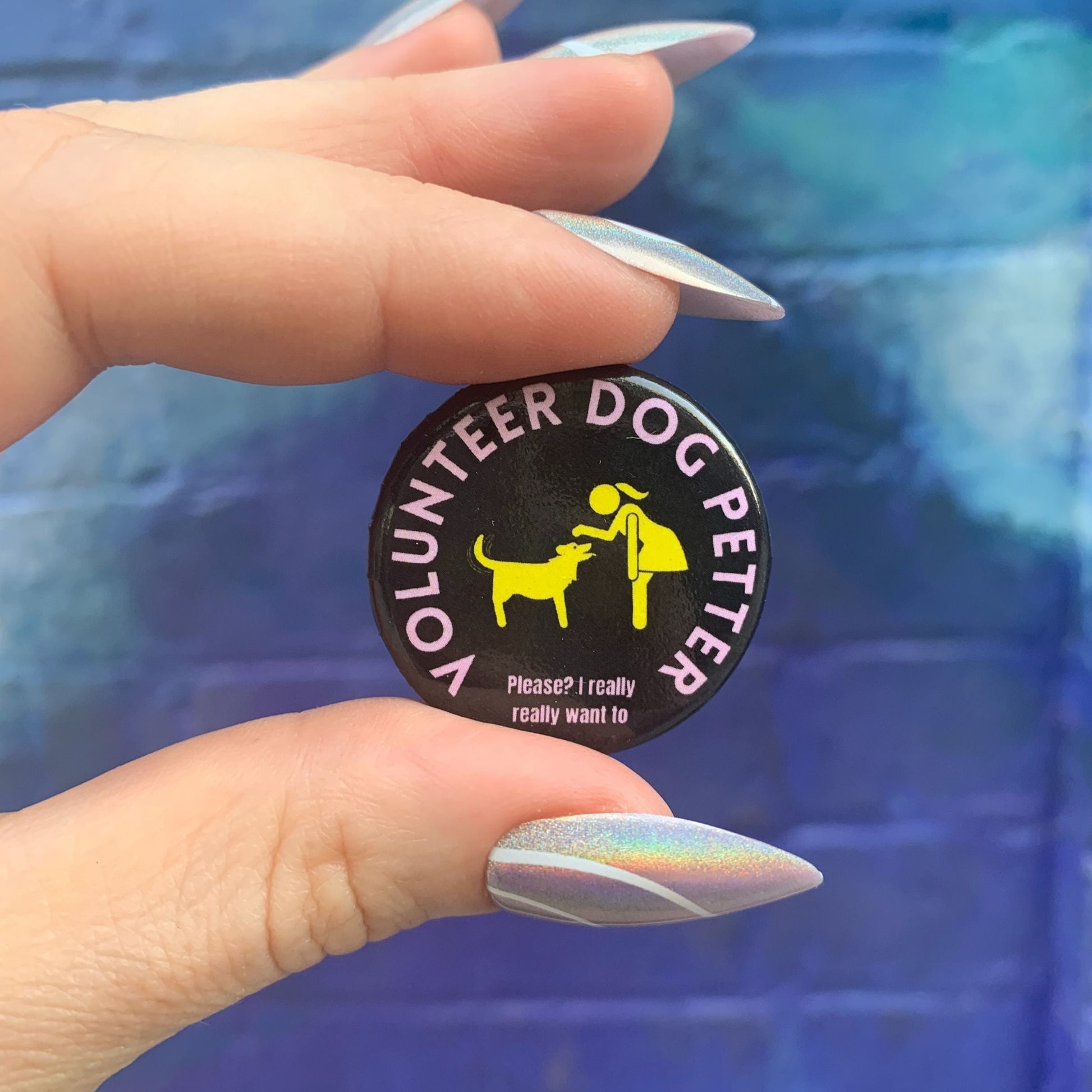 Volunteer Dog Petter 1.25" Pinback Button | Dog Lover Badge