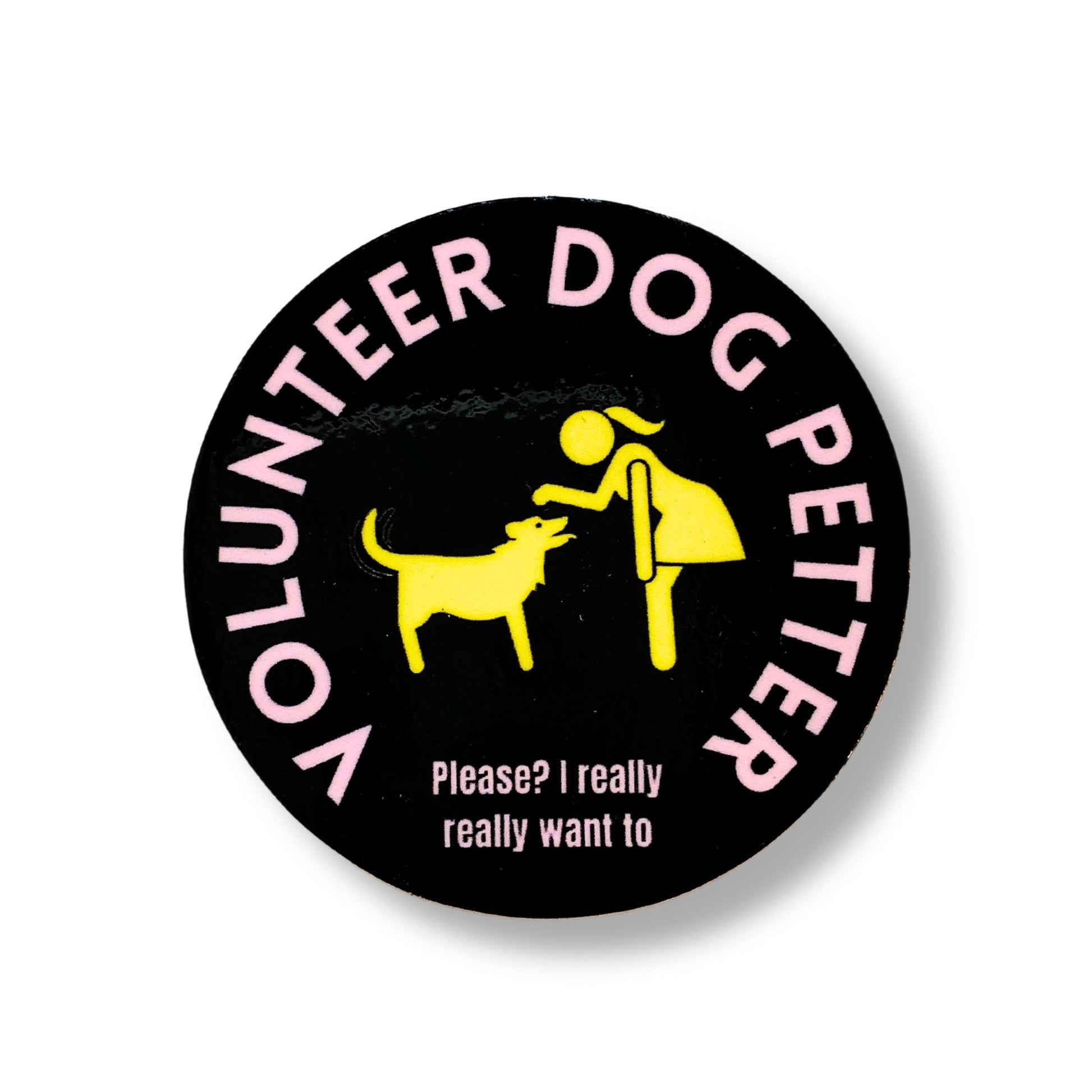 Volunteer Dog Petter Round Sticker | Dog Lovers Vinyl Die Cut Sticker