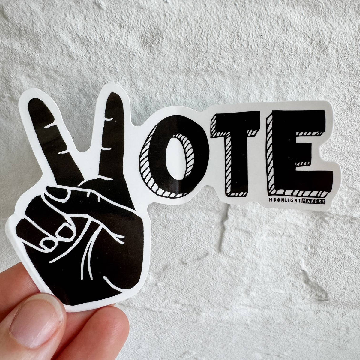 Vote Hand Sign Vinyl Sticker