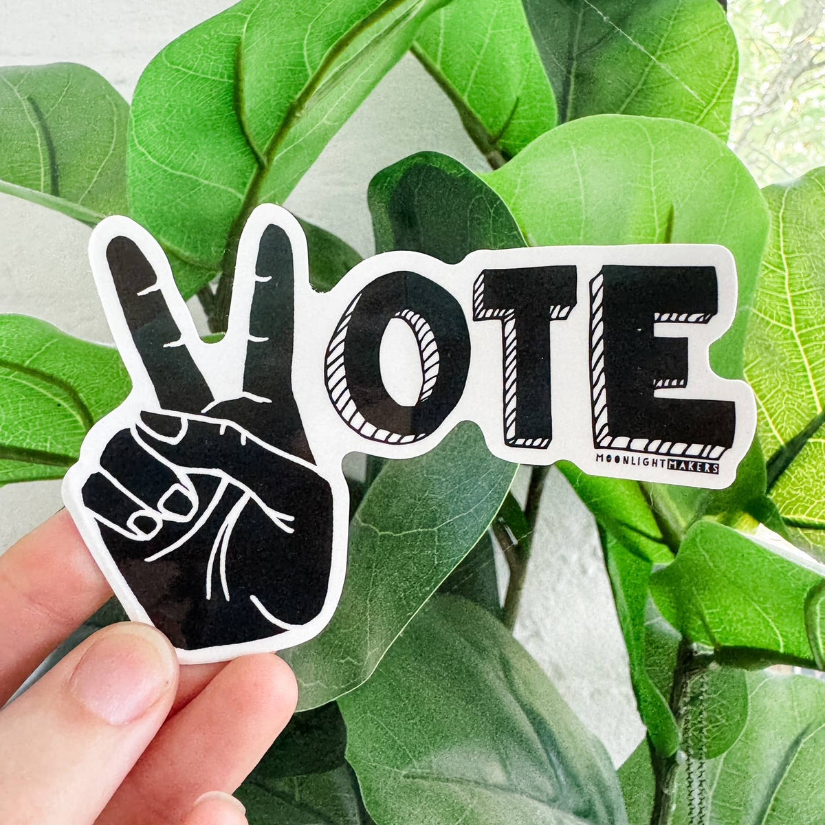 Vote Hand Sign Vinyl Sticker
