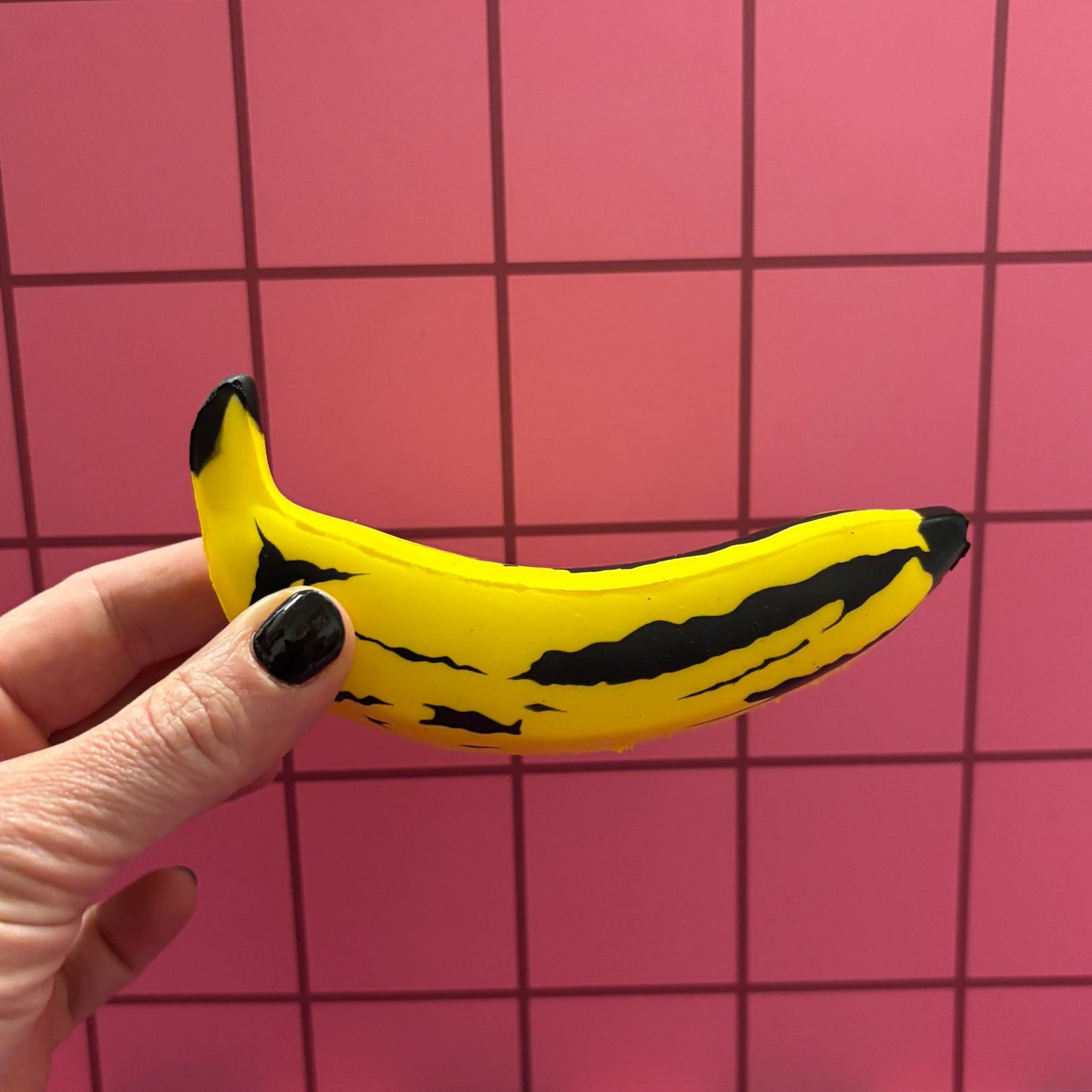 Warhol Banana Stress Reliever | Andy Warhol-Inspired Squishy Art Toy