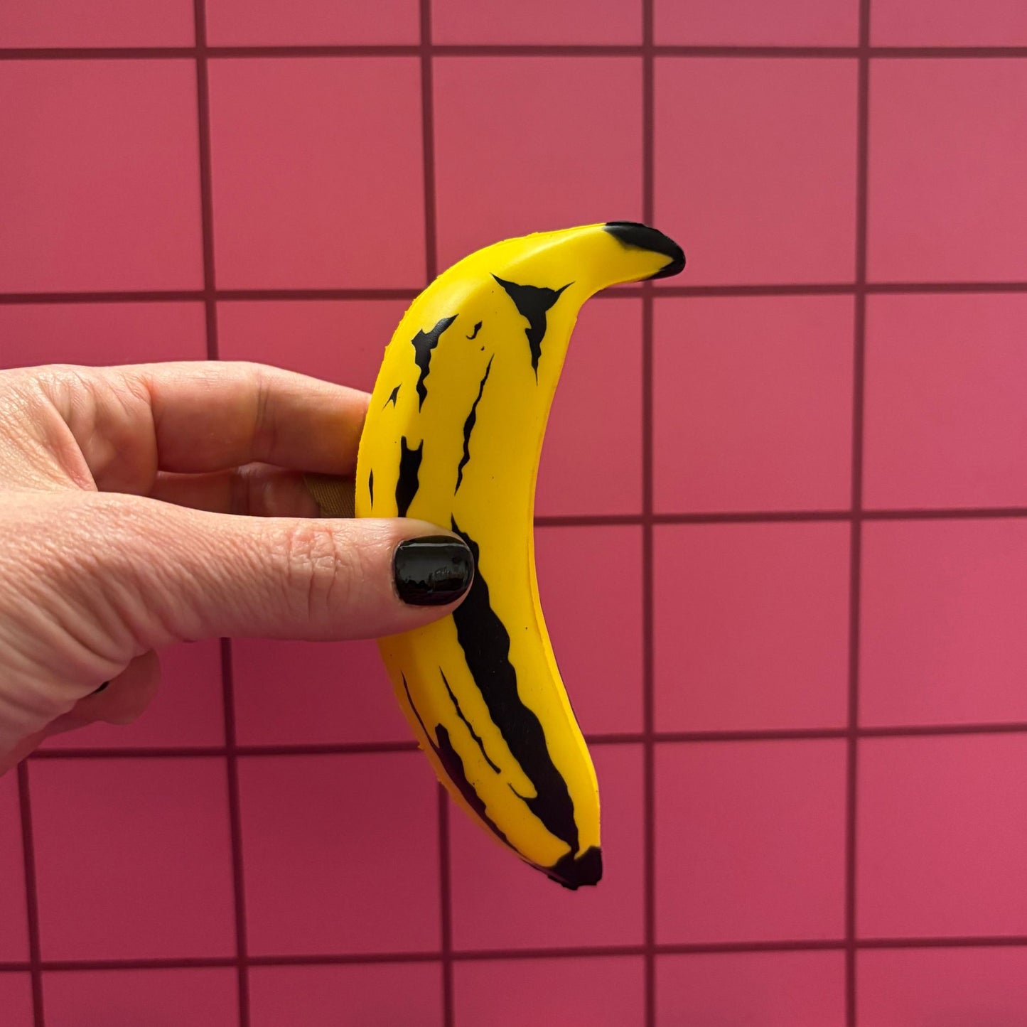 Warhol Banana Stress Reliever | Andy Warhol-Inspired Squishy Art Toy
