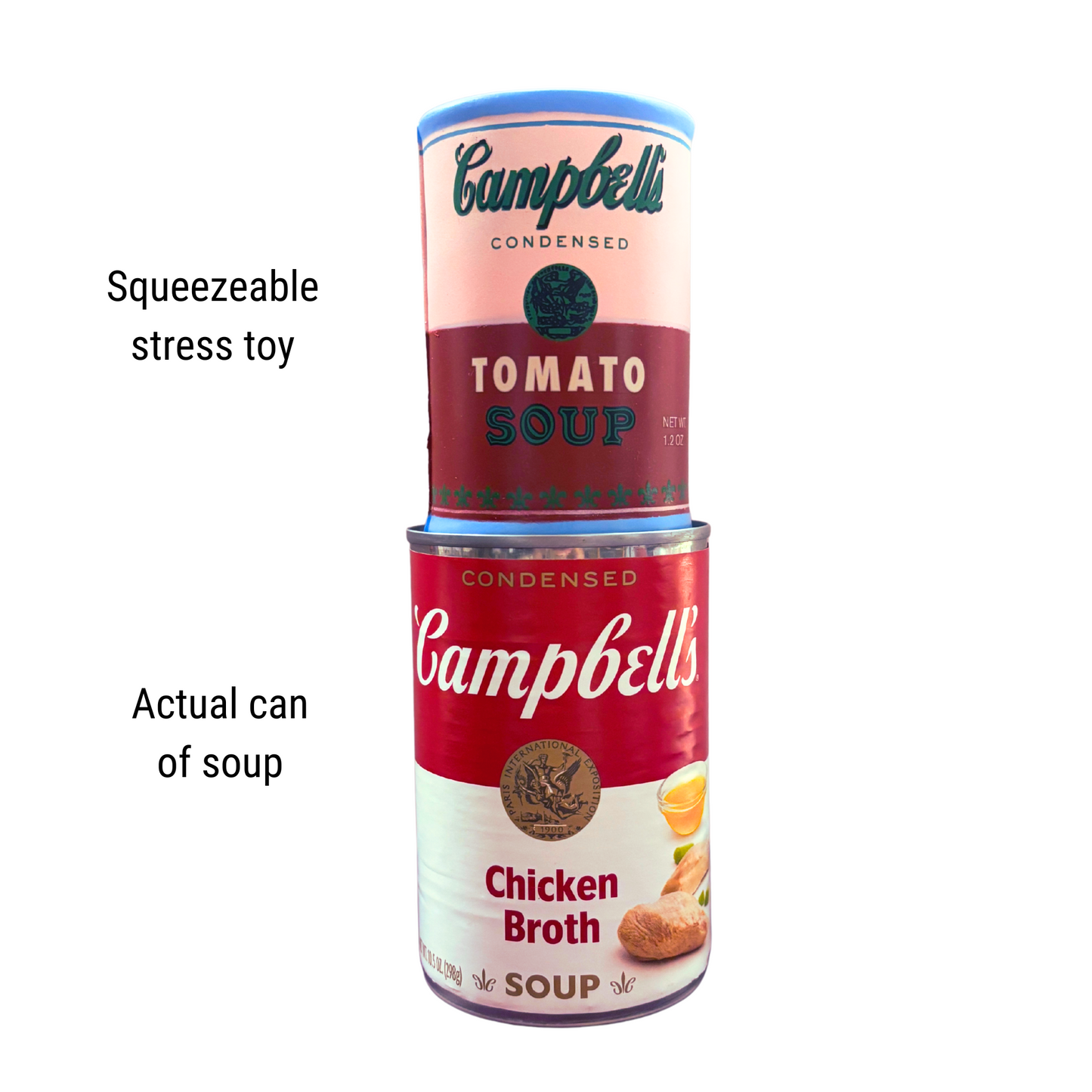 Warhol Soup Can Stress Reliever | Squeezable Soup Can