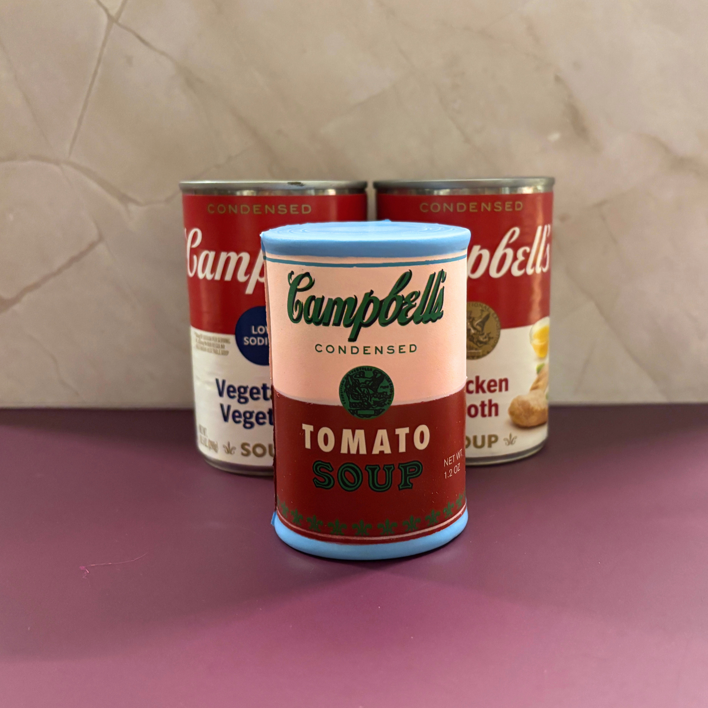 Warhol Soup Can Stress Reliever | Squeezable Soup Can