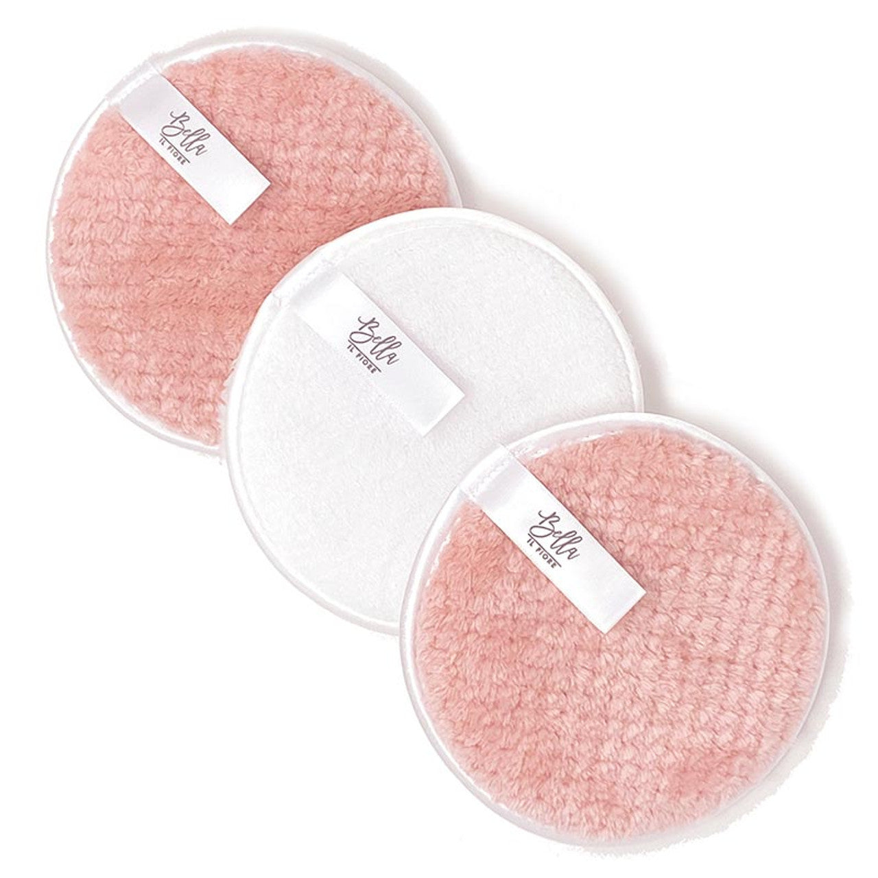 Wash the Day Away 3 Piece Face Cleansing Pads in Pink & White | Skincare Beauty Kit Set