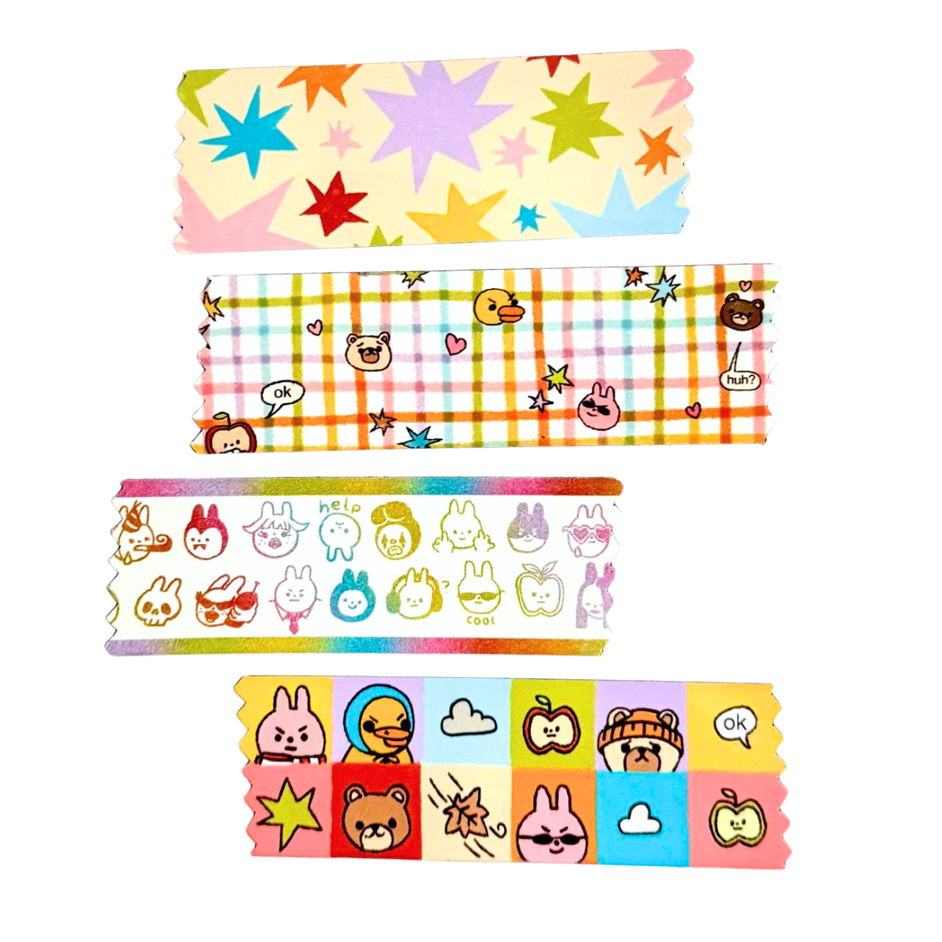 Washi Tape Magnet Set of 4 | Artist Designed in the UK-Clarice Tudor-The Bullish Store