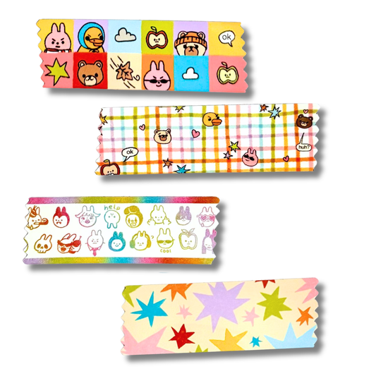 Washi Tape Magnet Set of 4 | Artist Designed in the UK-Clarice Tudor-The Bullish Store