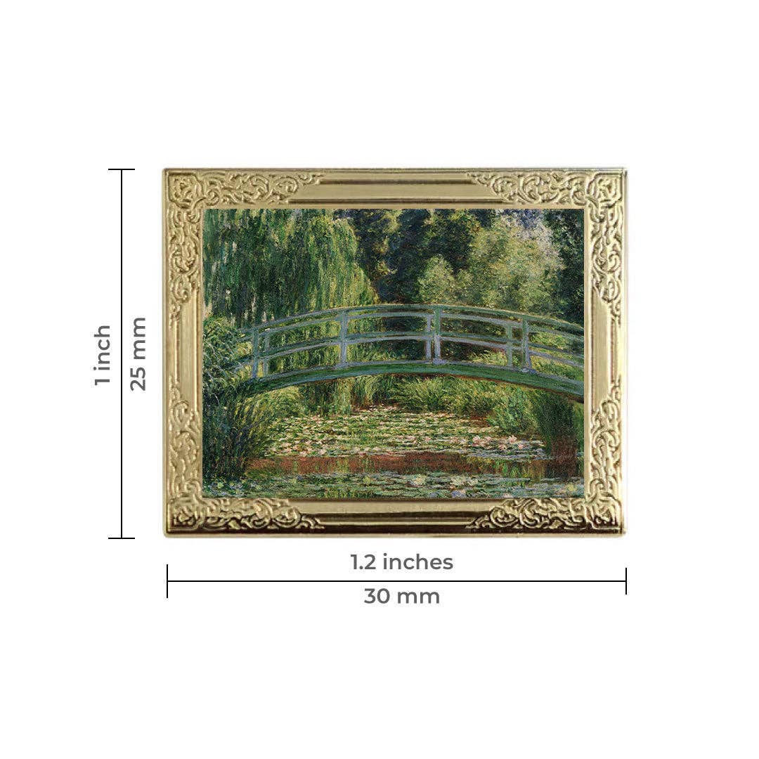 Water Lilies by Claude Monet Art Frame Pin | Museum Enamel Lapel Pin-Real Sic-The Bullish Store