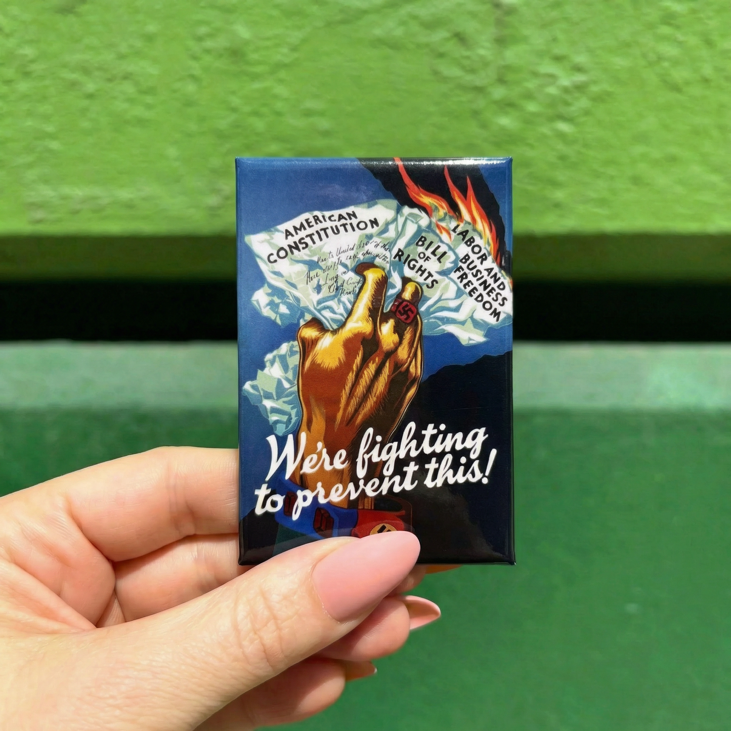 We Are Fighting To Prevent This Refrigerator Magnet | 3" x 2"