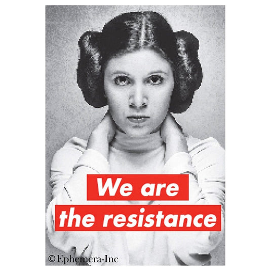 We Are The Resistance Fridge Magnet with Princess Leia | 2" x 3"