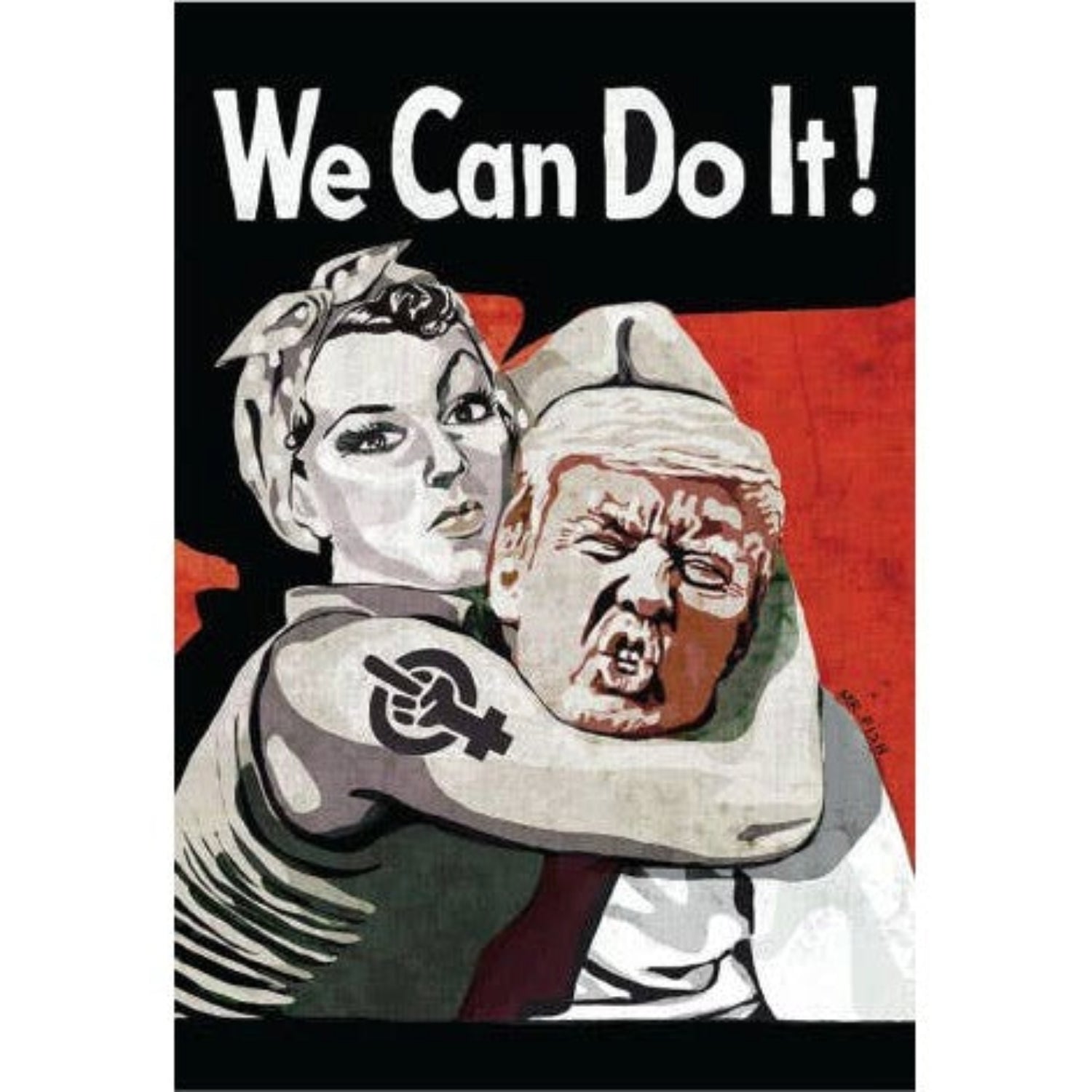 We Can Do It Rosie the Riveter Rectangular Magnet | Refrigerator Magnet Decor | 3" x 2"-Ephemera-The Bullish Store