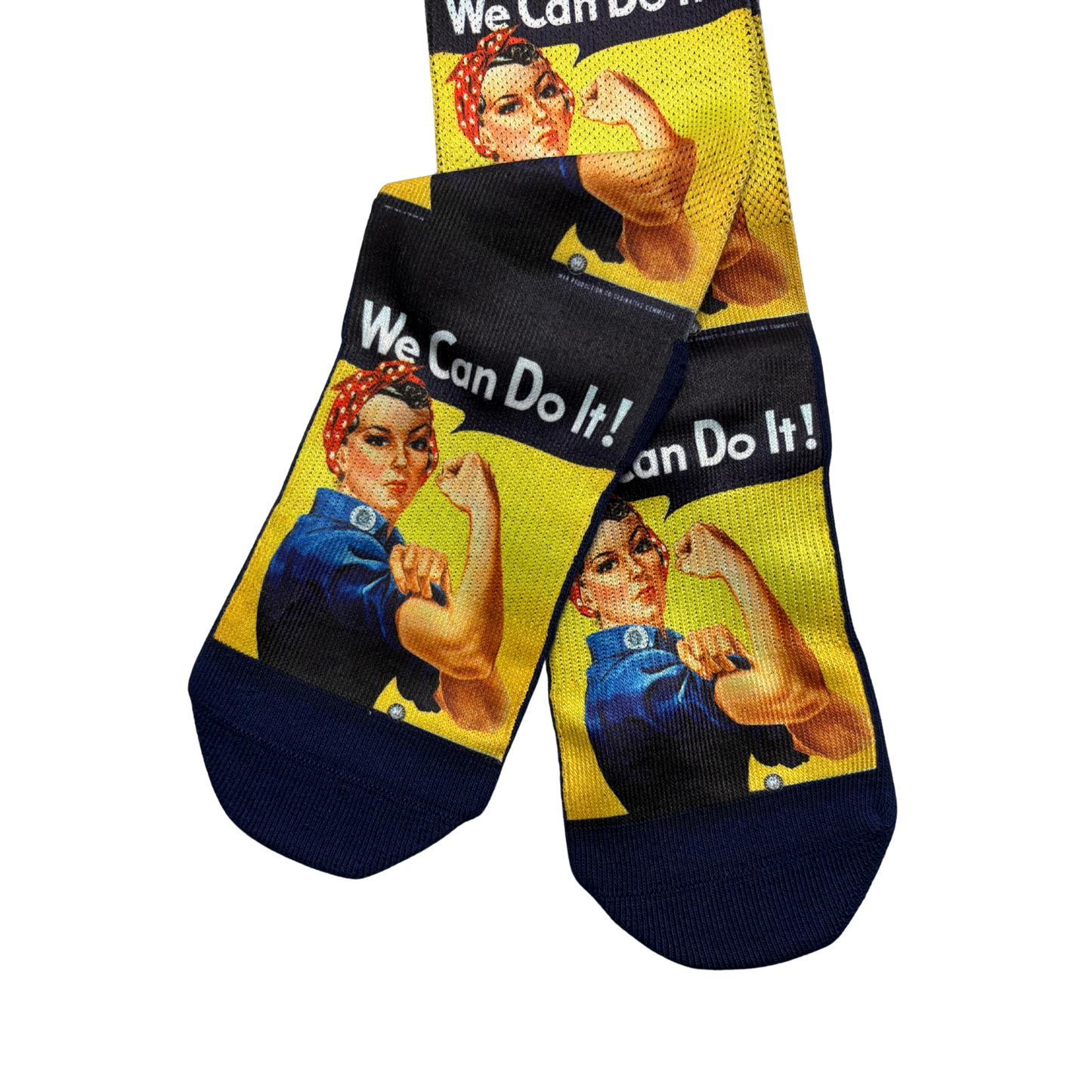 We Can Do It Women’s Rosie the Riveter Socks | Empowering Feminist Crew Socks