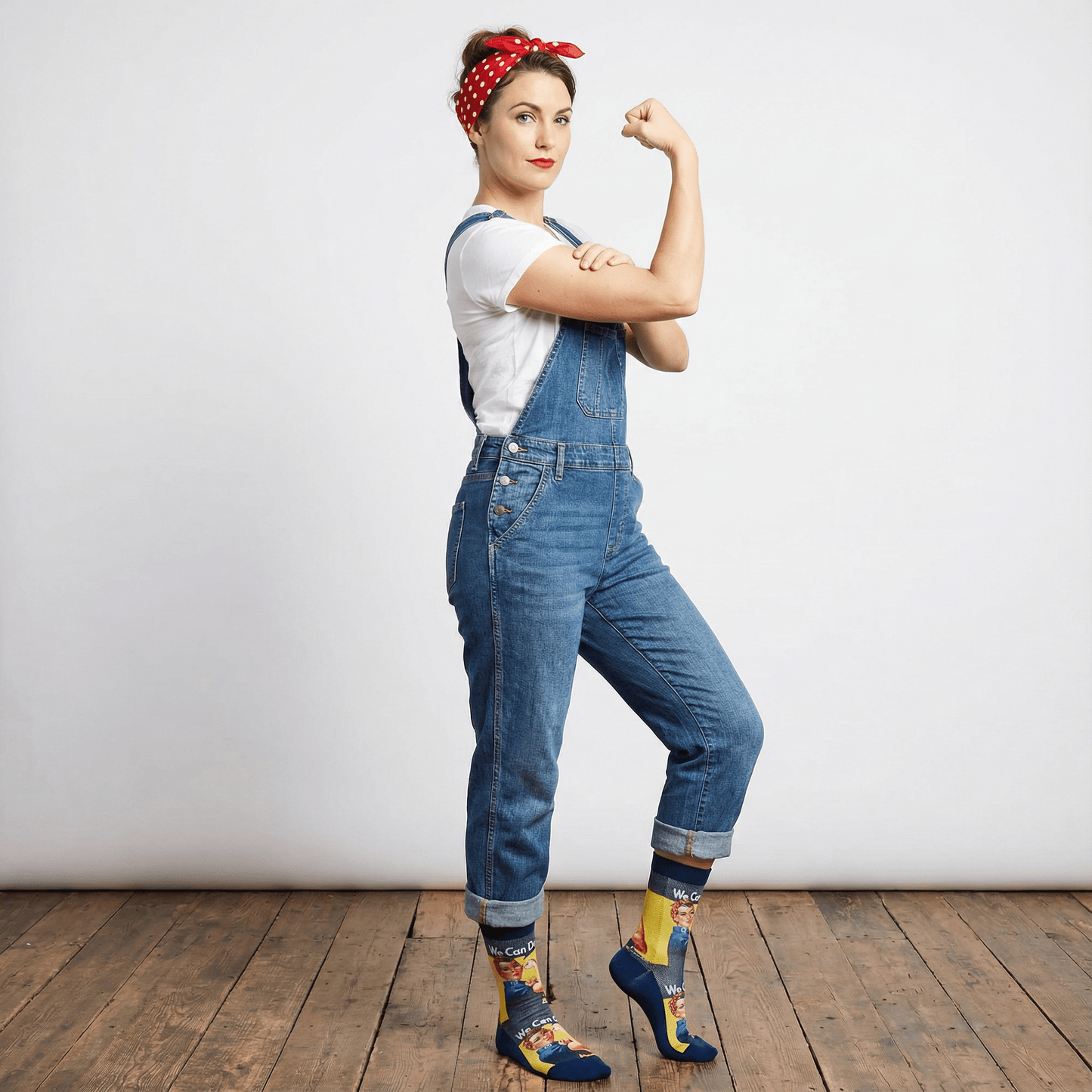We Can Do It Women’s Rosie the Riveter Socks | Empowering Feminist Crew Socks