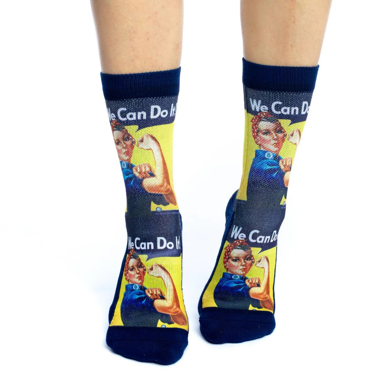 We Can Do It Women’s Rosie the Riveter Socks | Empowering Feminist Crew Socks