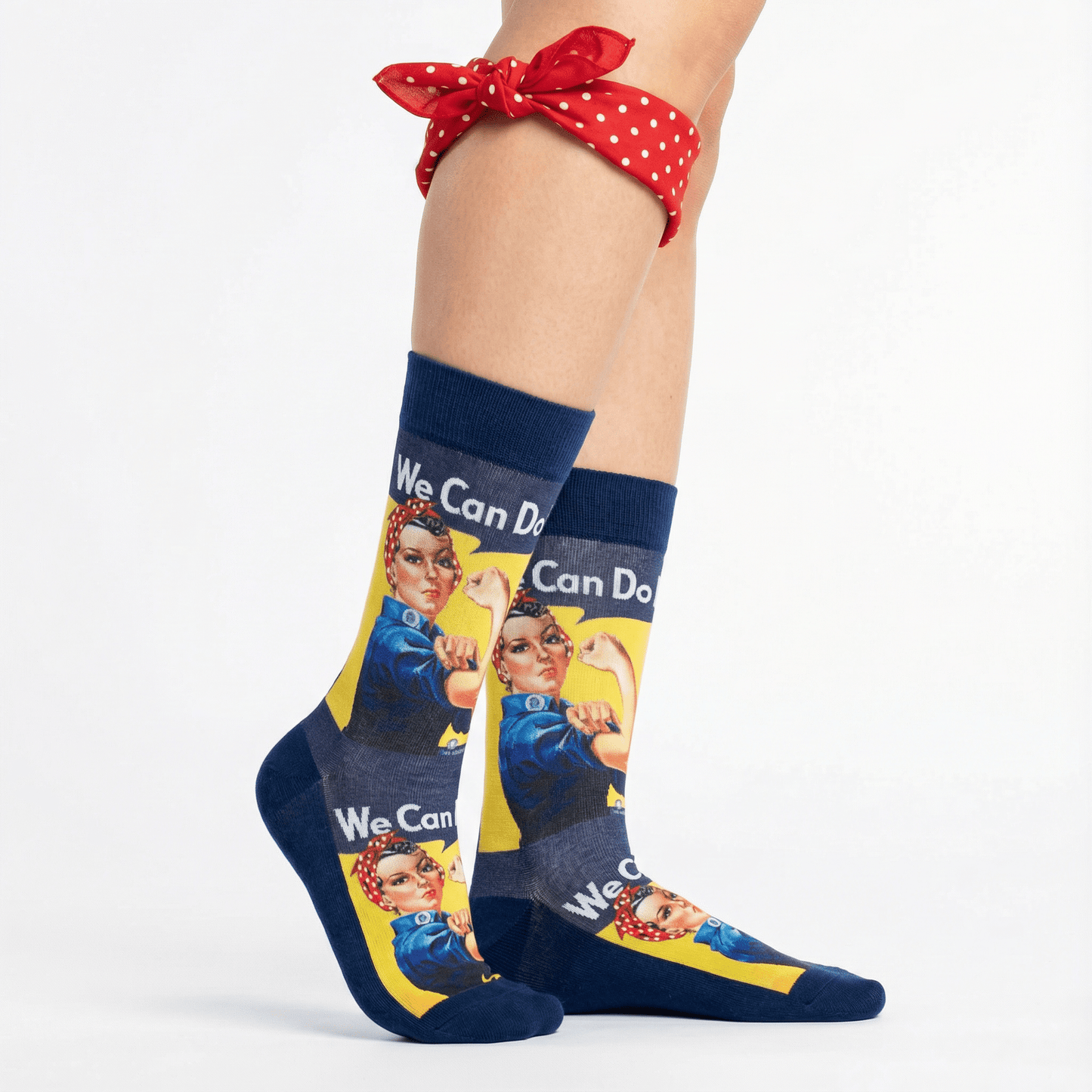 We Can Do It Women’s Rosie the Riveter Socks | Empowering Feminist Crew Socks