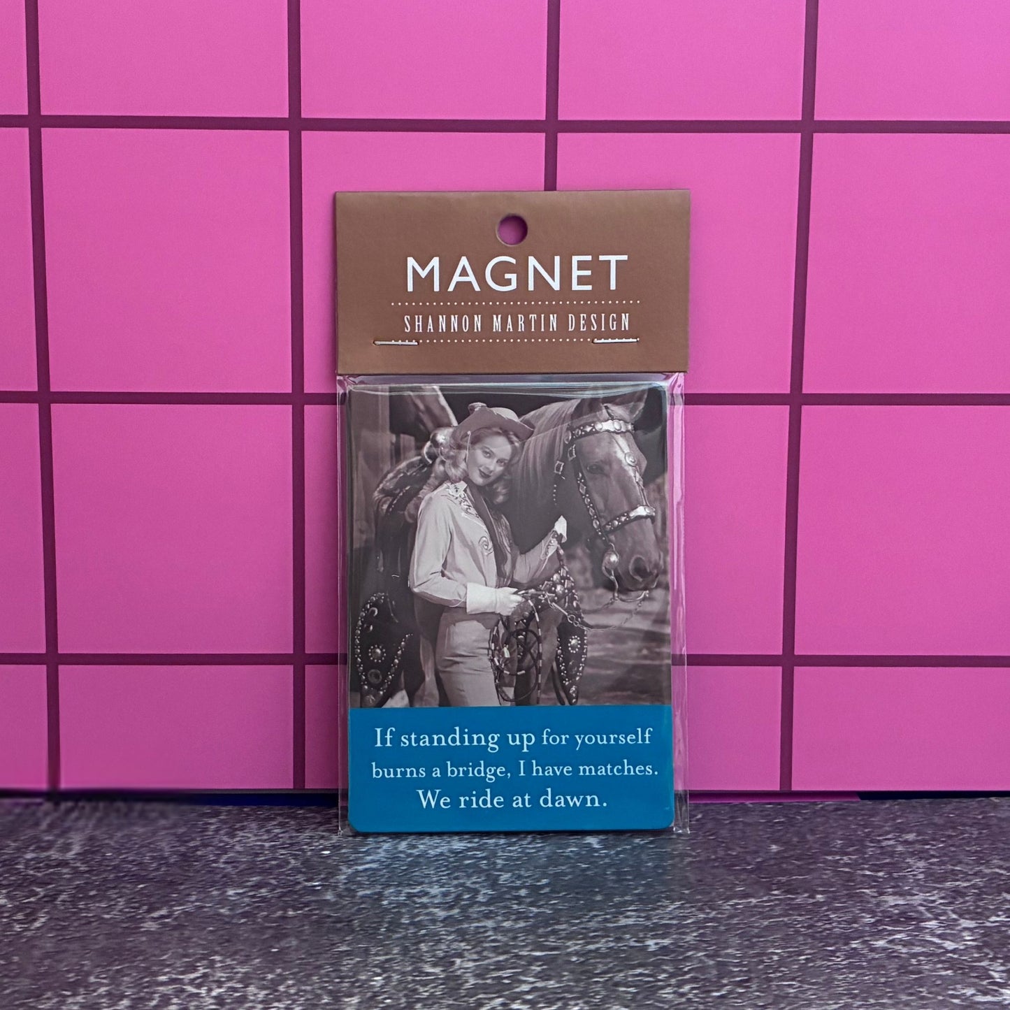 We Ride At Dawn Magnet | Funny Fridge Magnet | Small Gift or Card Insert