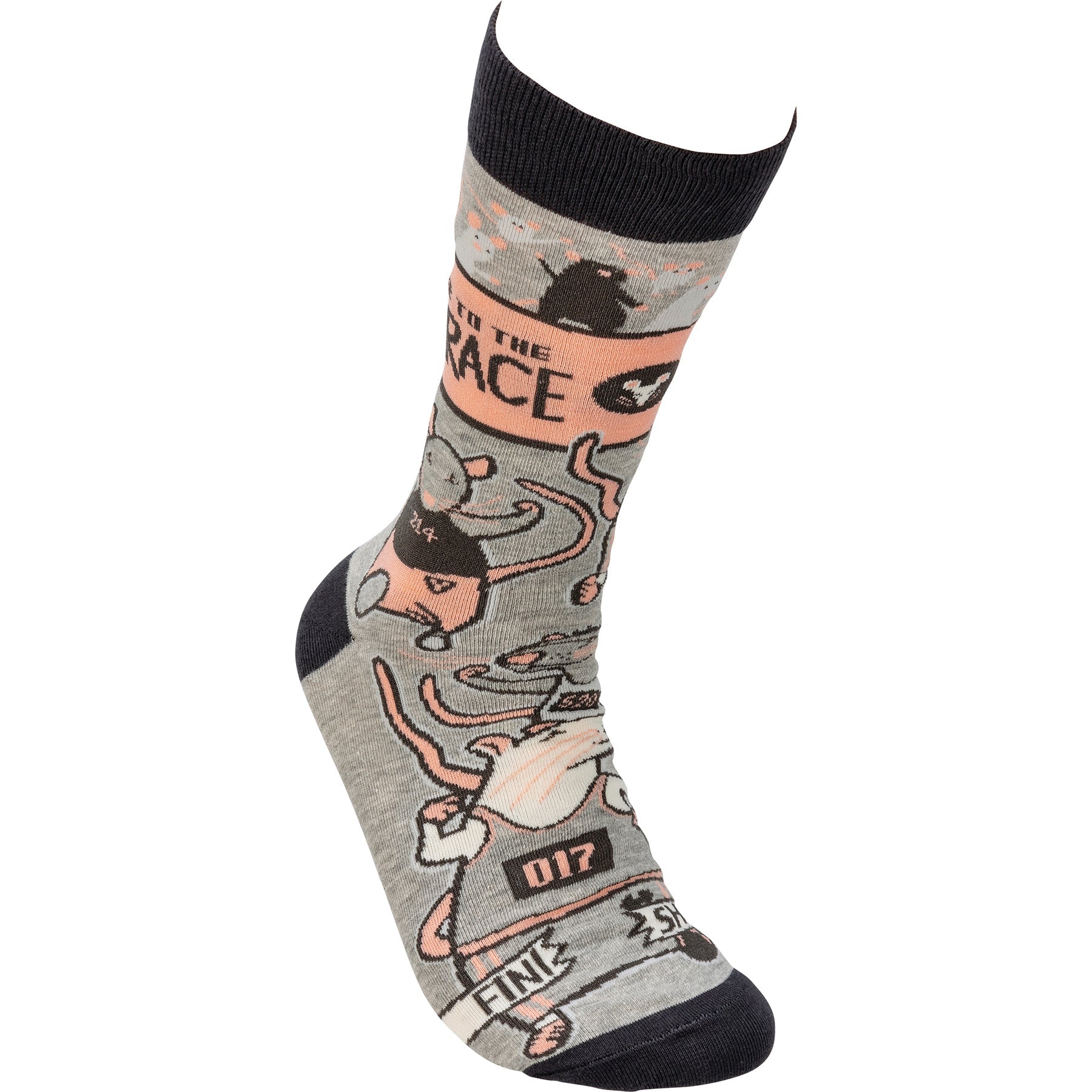 Welcome To The Rat Race Funny Socks in Gray | Unisex | Gift for Her