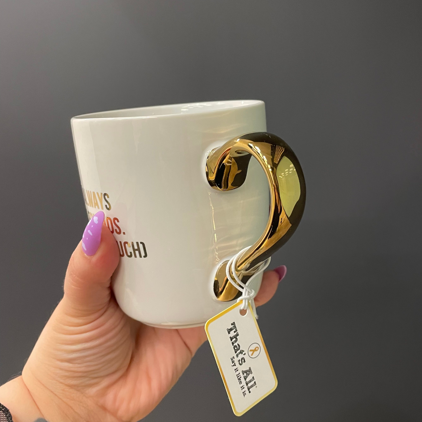 We'll Always Be Best Friends (You Know Too Much) Mug Gold Handle | Stoneware Coffee Tea Cup | 16oz