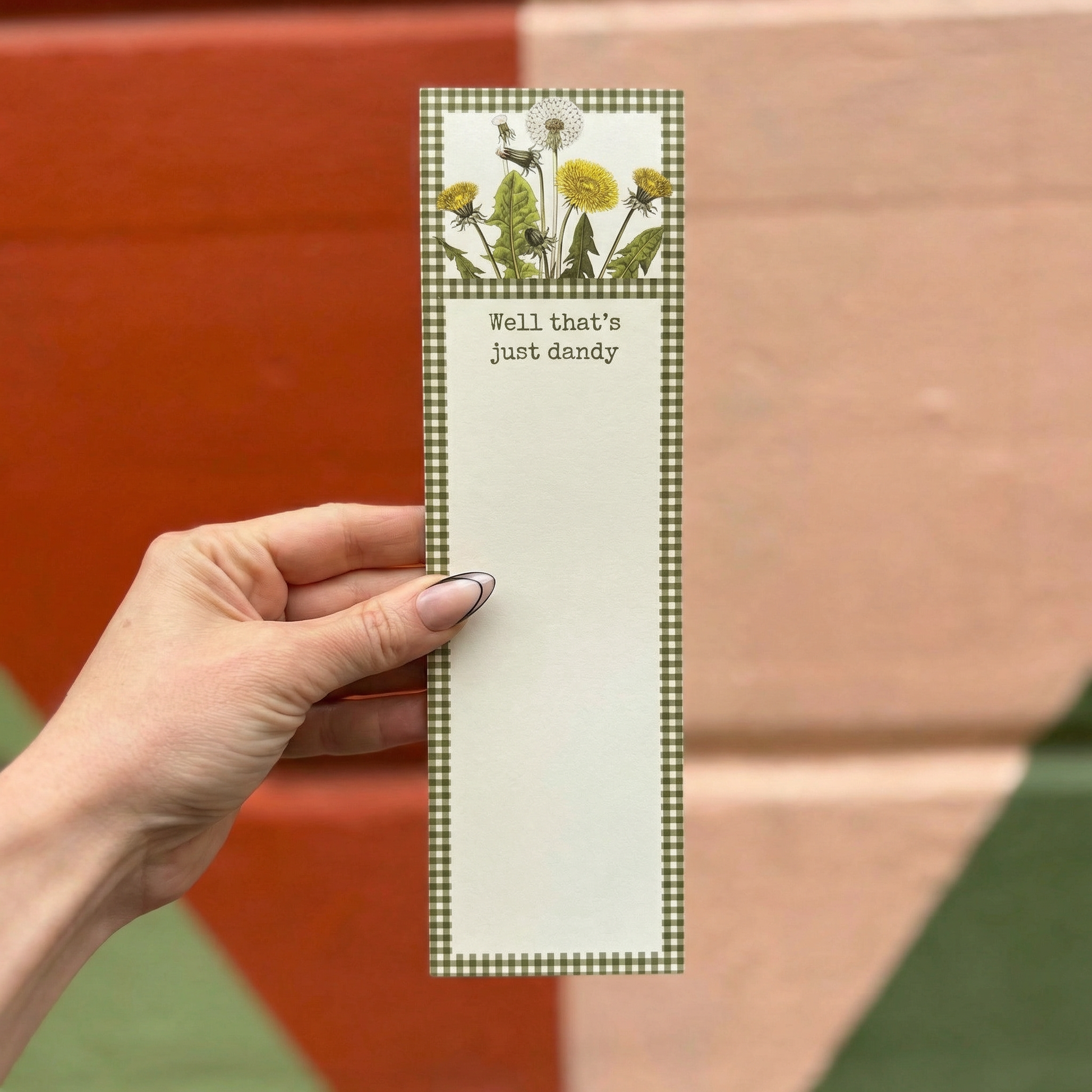 Well That’s Just Dandy Magnetic List Pad | Dandelion Floral Grocery Notepad
