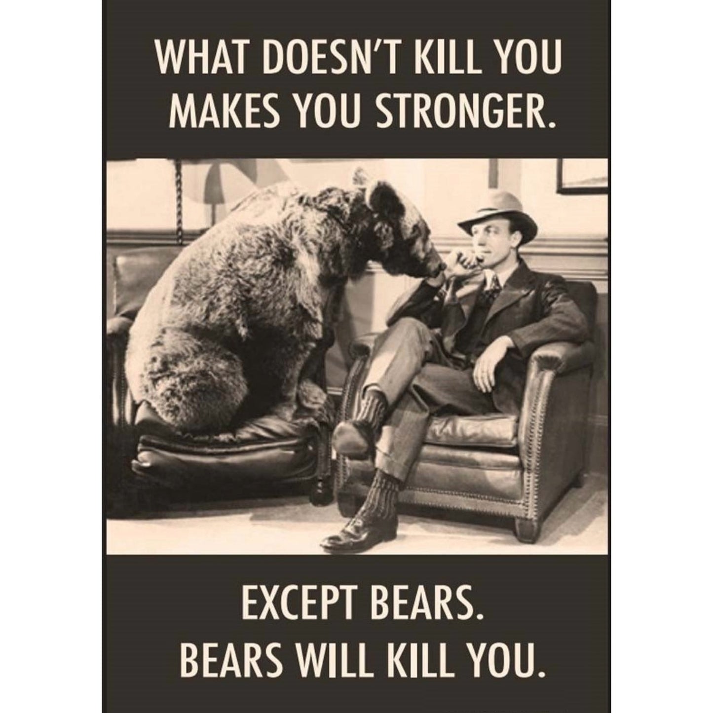 What Doesn't Kill You Makes You Stronger Rectangular Fridge Magnet | 2" x 3"-Ephemera-The Bullish Store