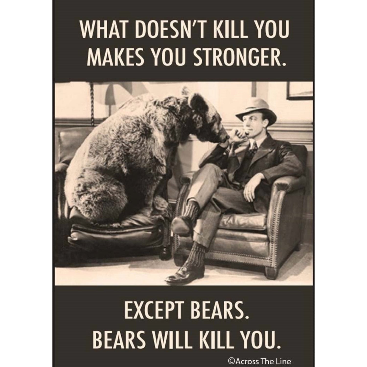 What Doesn't Kill You Makes You Stronger Rectangular Fridge Magnet | 2" x 3"-Ephemera-The Bullish Store