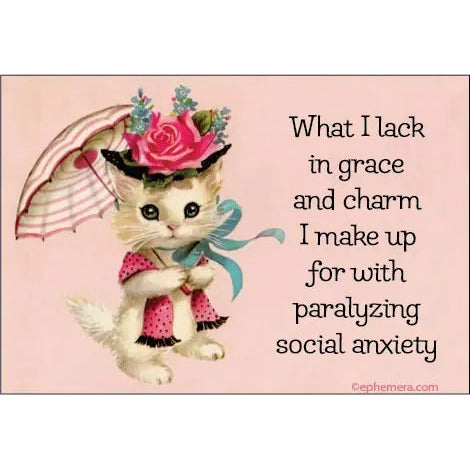 What I Lack In Grace And Charm Refrigerator Fridge Magnet | 2" x 3"