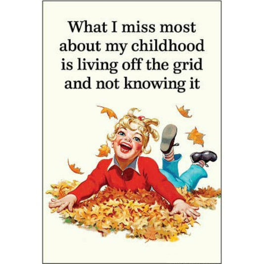 What I Miss Most About My Childhood Refrigerator Magnet | Happy Child Rectangular Fridge Decor | 3" x 2"