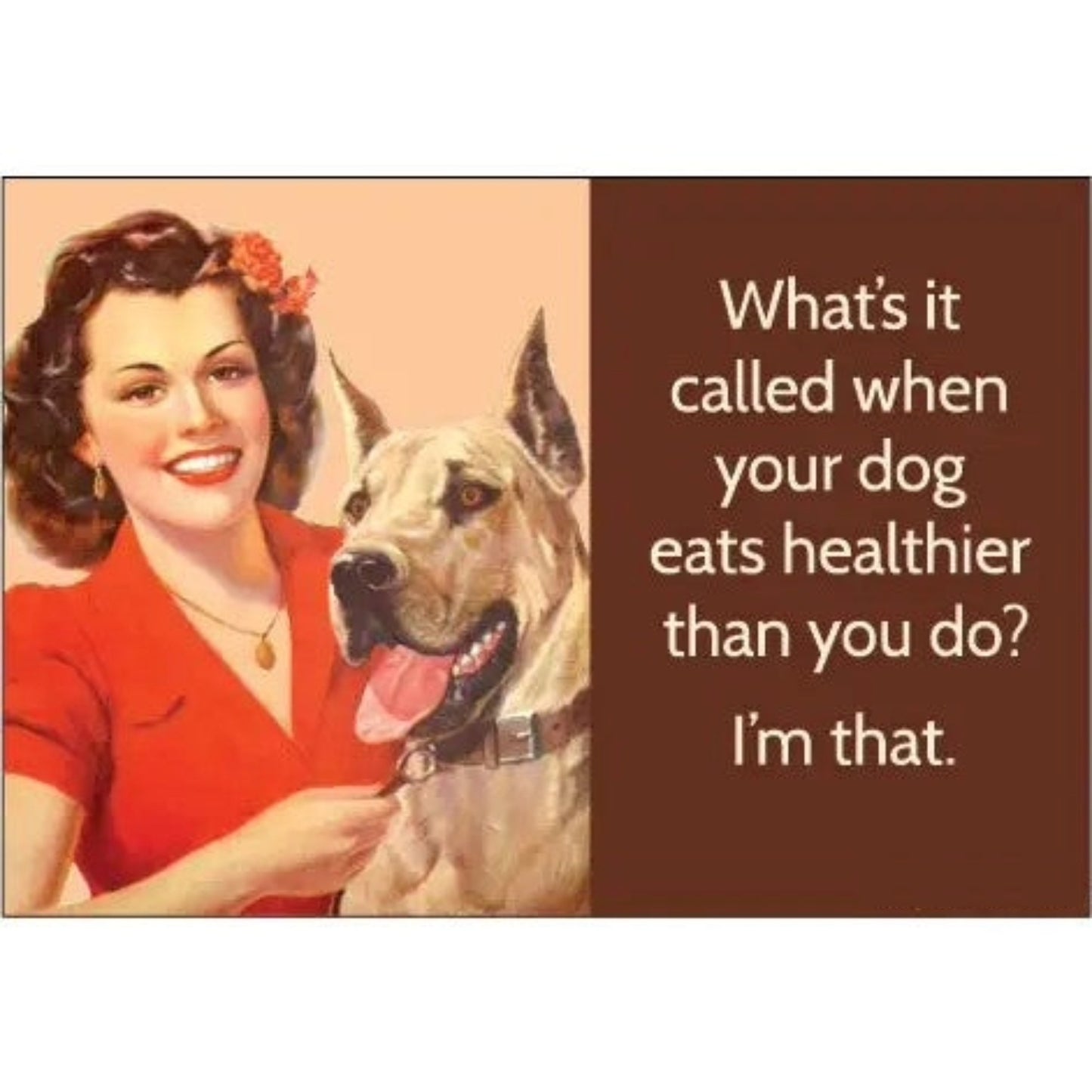 What's It Called When Your Dog Eats Healthier Rectangular Magnet | Refrigerator Magnetic Surface Decor-Ephemera-The Bullish Store