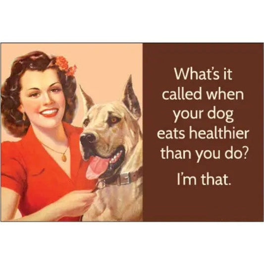 What's It Called When Your Dog Eats Healthier Rectangular Magnet | Refrigerator Magnetic Surface Decor-Ephemera-The Bullish Store