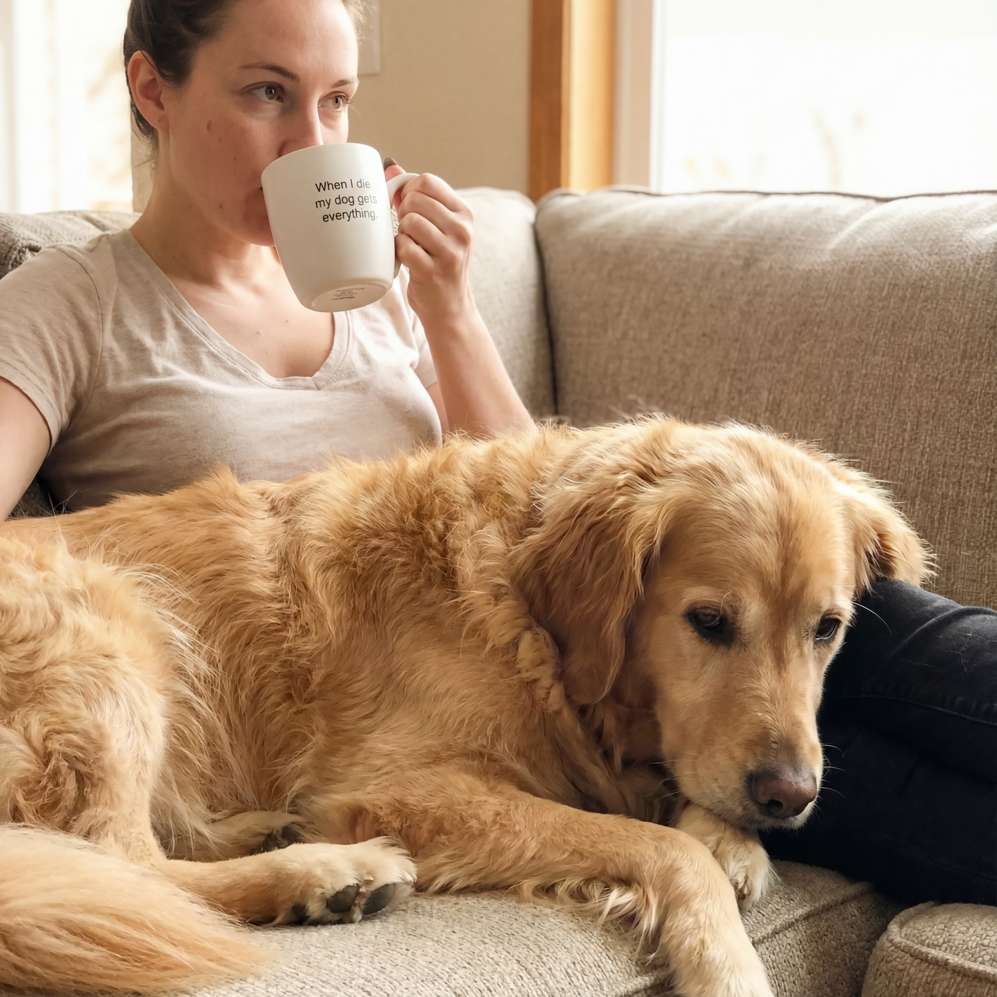 When I Die My Dog Gets Everything Matte White Mug | Coffee Tea Ceramic Mug | 16oz