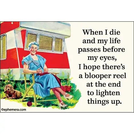 When I Die and My Life Passes Before My Eyes Rectangular Magnet | Refrigerator Fridge Magnet | 3" x 2"