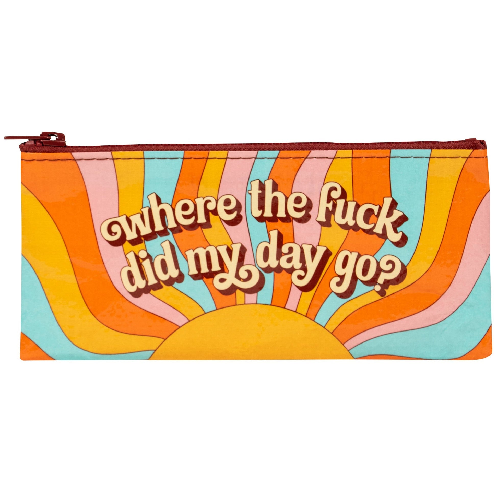 Where'd The Fuck Did My Day Go Pencil Case | 4.25" x 8.5" | BlueQ at GetBullish