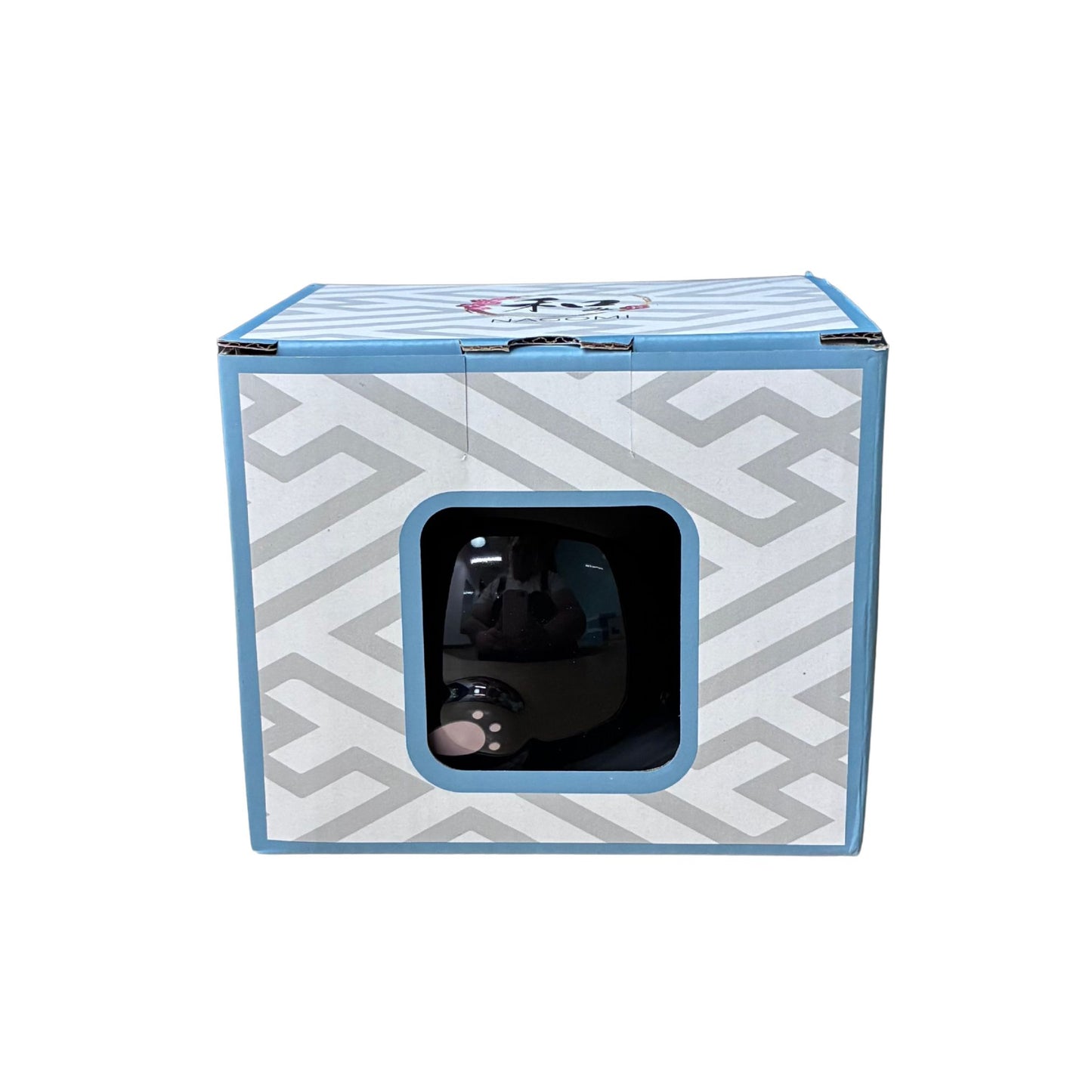 Whimsy Cat Mug with Lid & Spoon | Black Stoneware Coffee Cup | Gift for Cat Lovers | 15oz