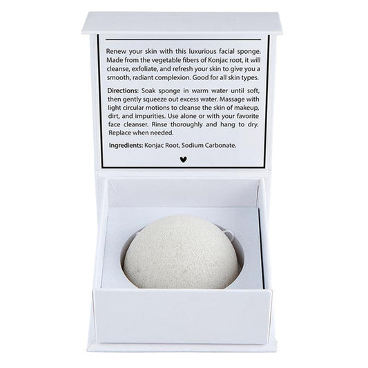 White Konjac Facial Sponge | All-Natural Scrub Sponge Detoxify Exfoliate Skin