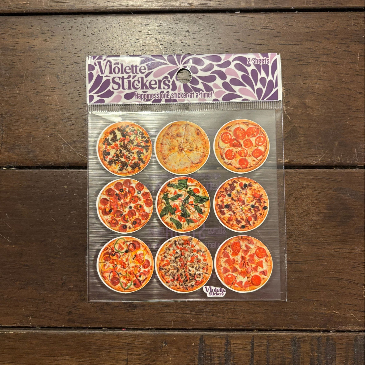 Whole Pizza Stickers | 4" x 4" Stickers | 2 Sheets-Violette Stickers-The Bullish Store