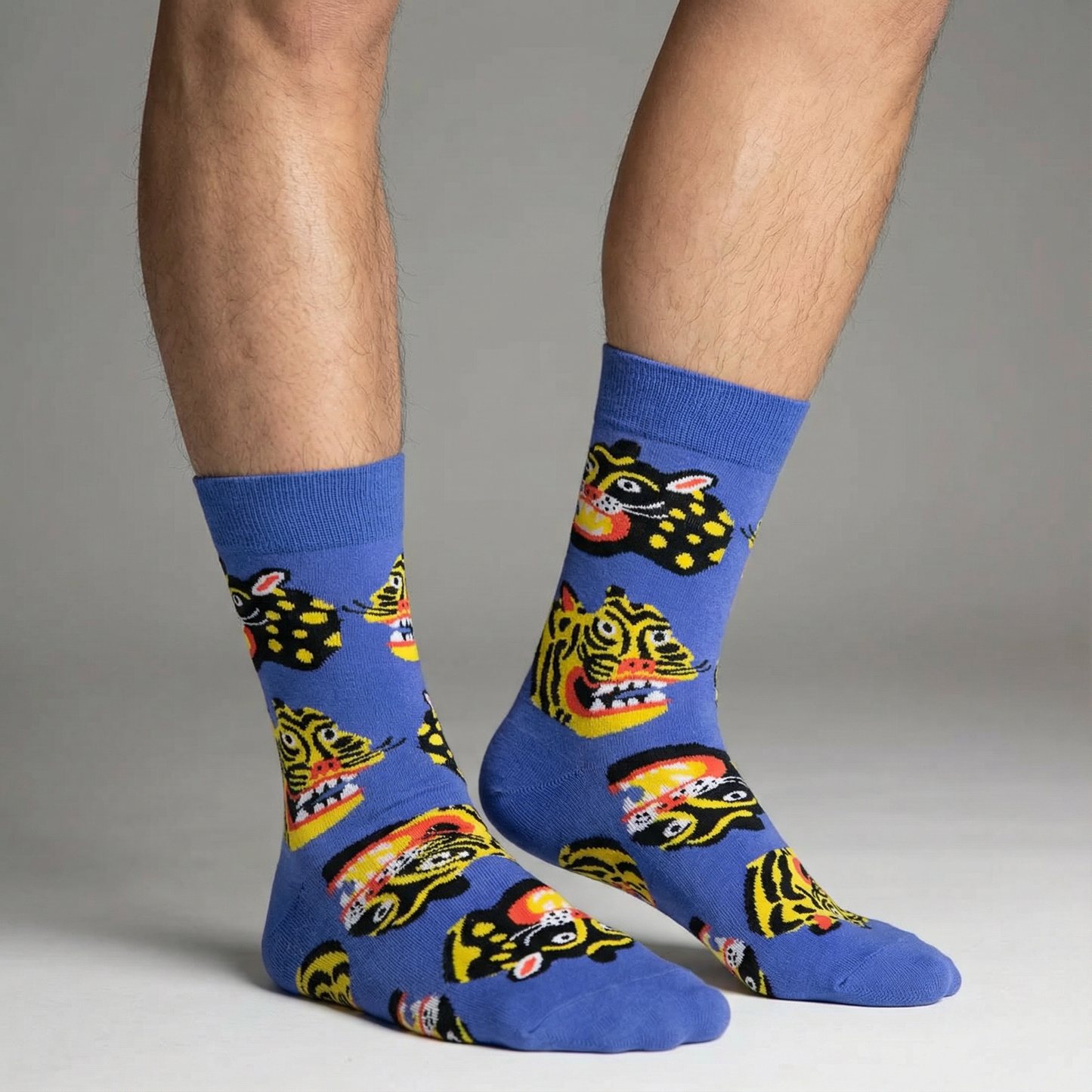 Wild Cats Large Crew Socks – Art by Kristina Micotti | Men's Sizing
