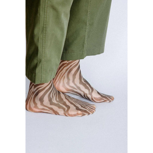 Wild Tiger Ankle Socks | Breathable Flexible Seamless Toe Women 7 to 10