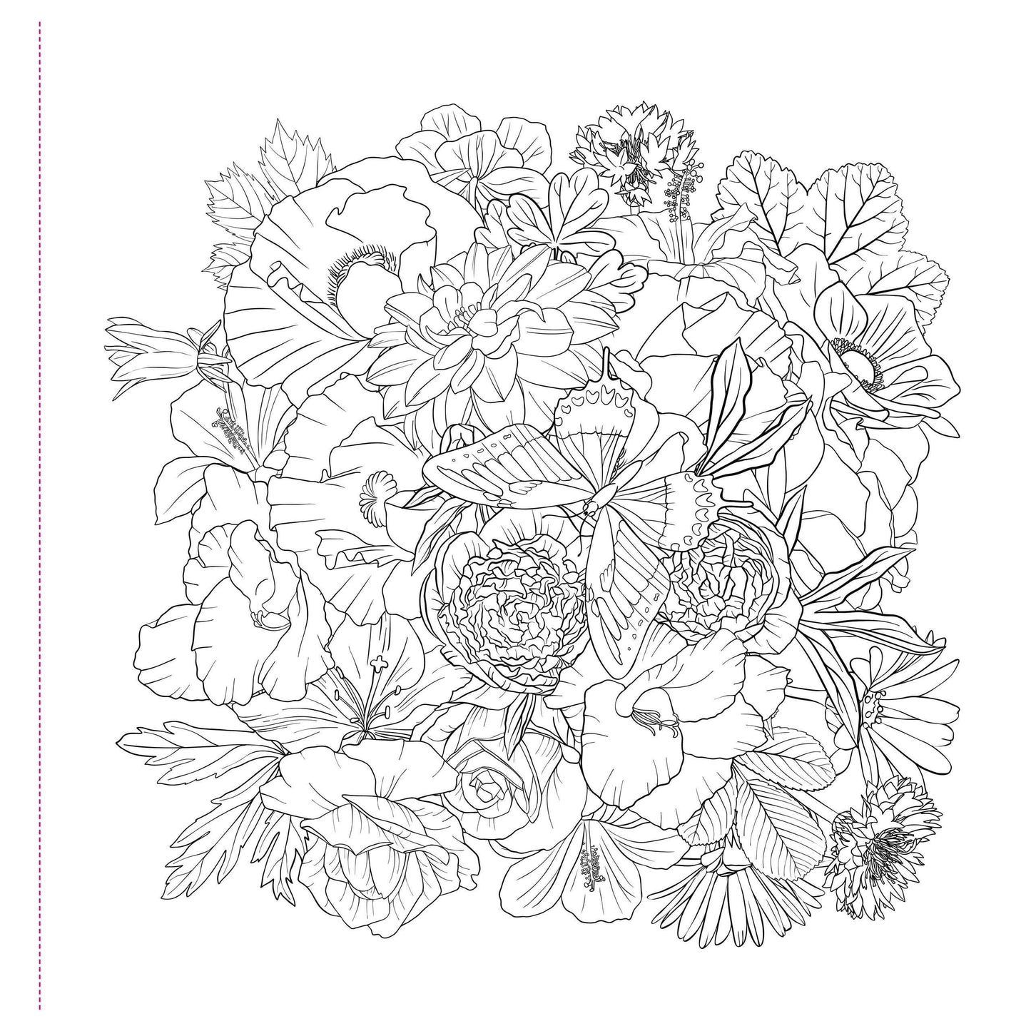 Wildflowers Adult Coloring Book | 31 Floral Designs on Premium Thick Pages for Relaxation & Creativity