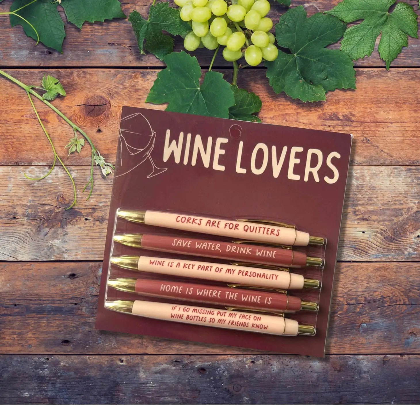 Wine Lovers Pen Set | 5 Ballpoint Pens