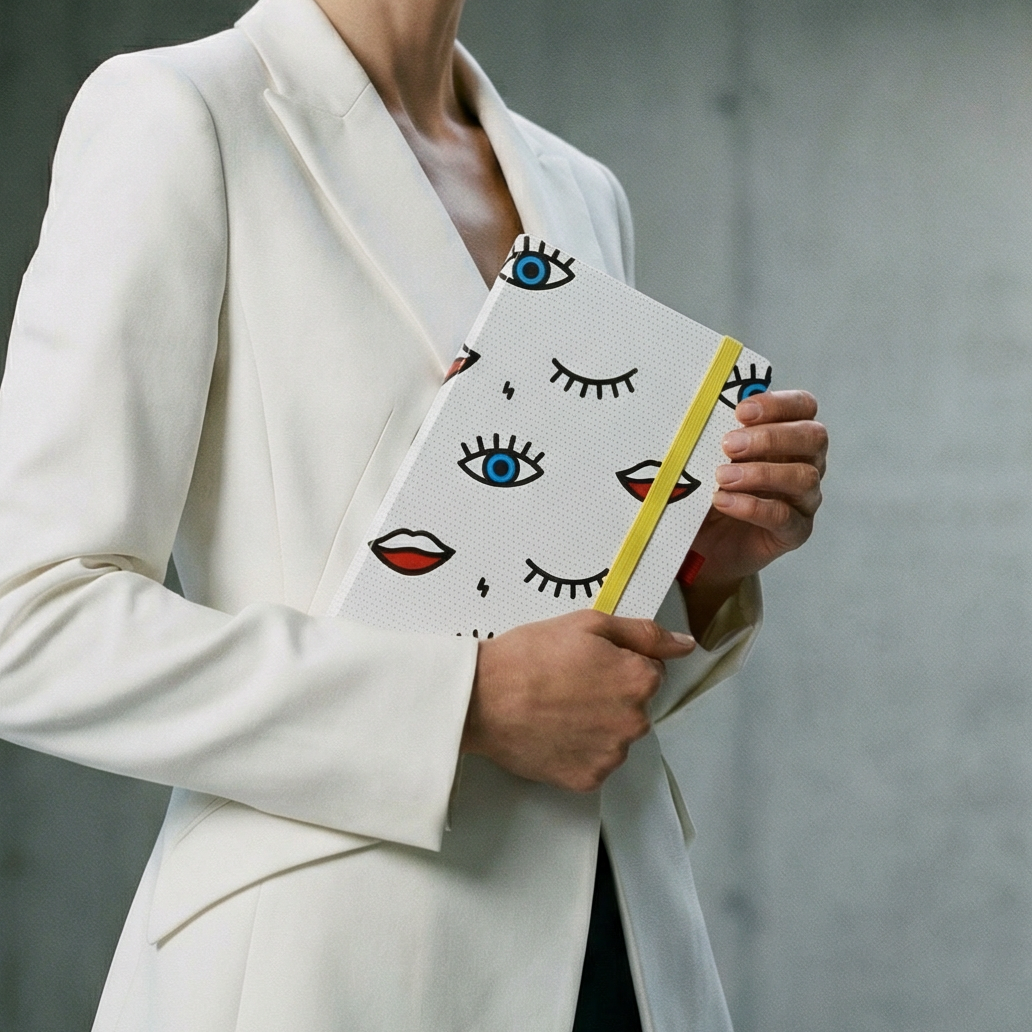 Wink Pop Art Notebook with 190 Dot Grid Pages