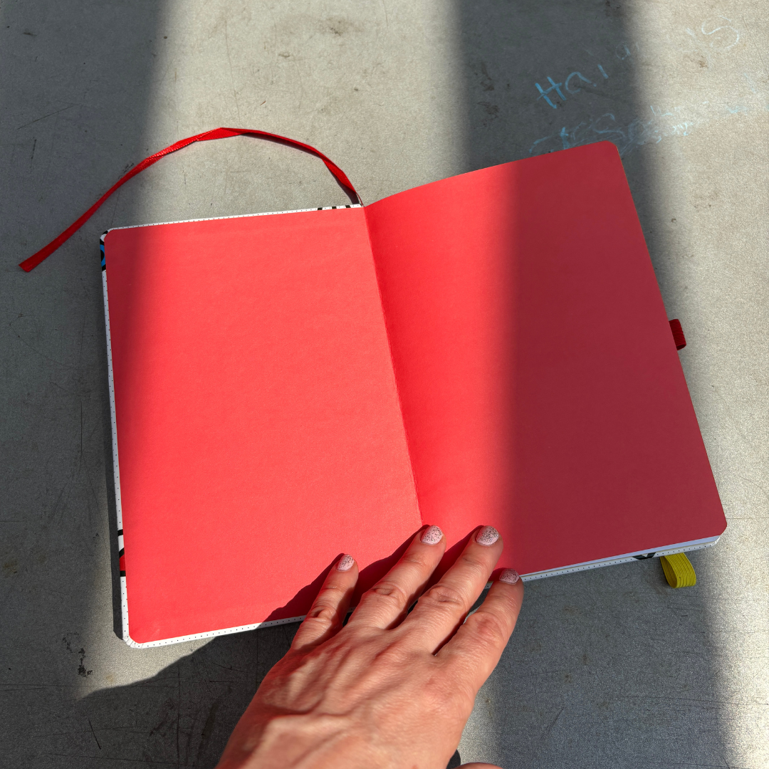 Wink Pop Art Notebook with 190 Dot Grid Pages-Mustard-The Bullish Store