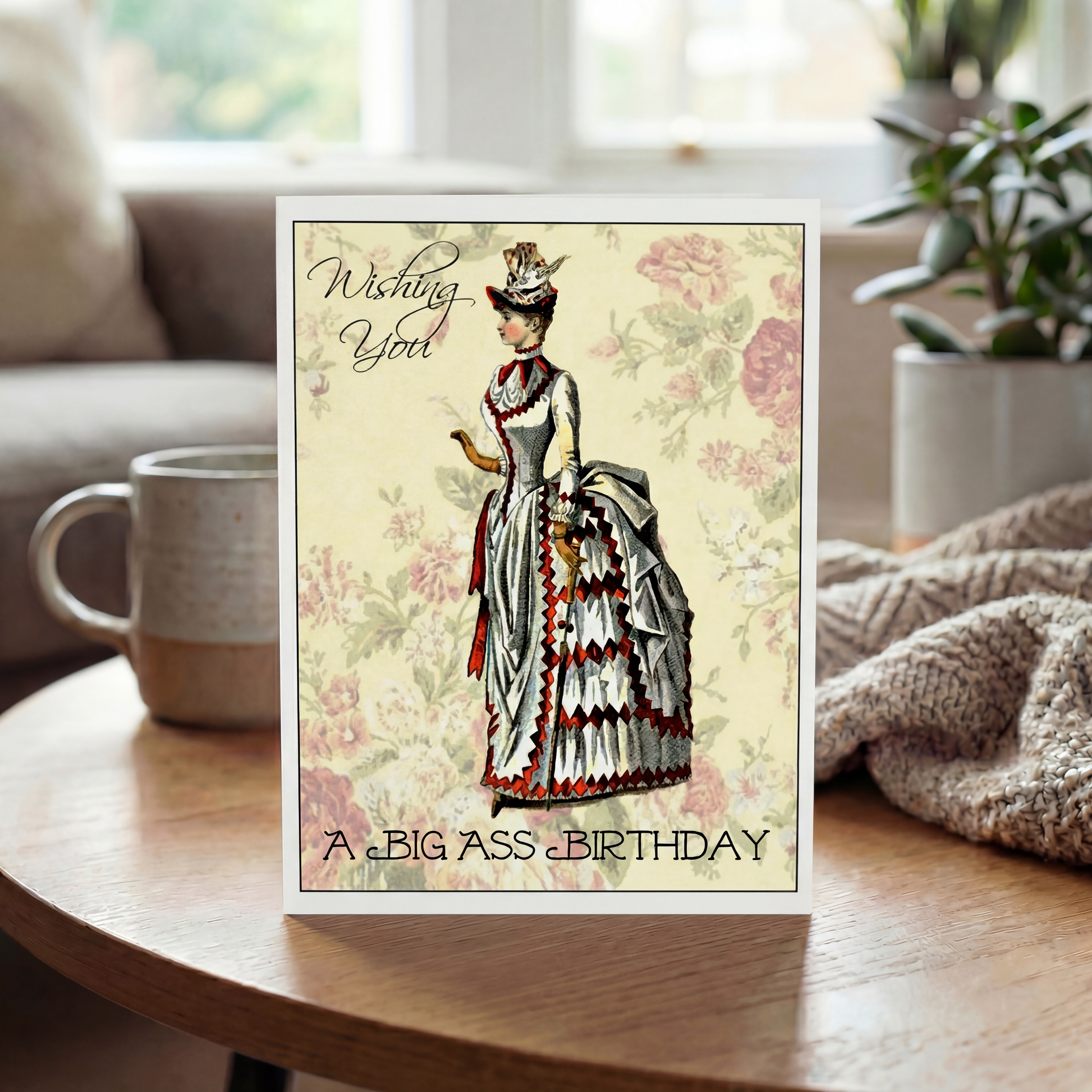 Wishing You A Big Ass Birthday Retro Greeting Card