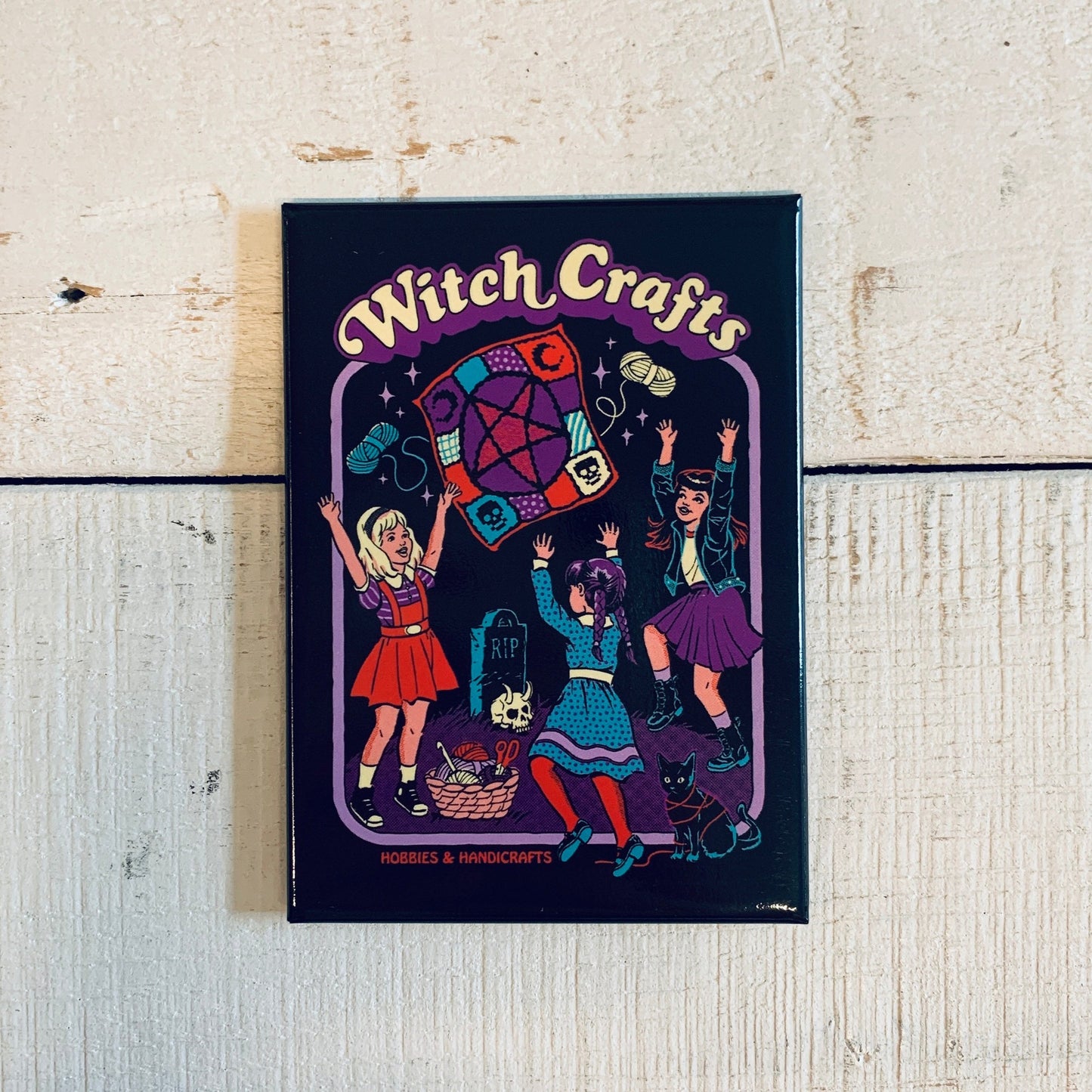 Witch Crafts Rectangular Magnet | Refrigerator Magnetic Surface Decor | 3" x 2"