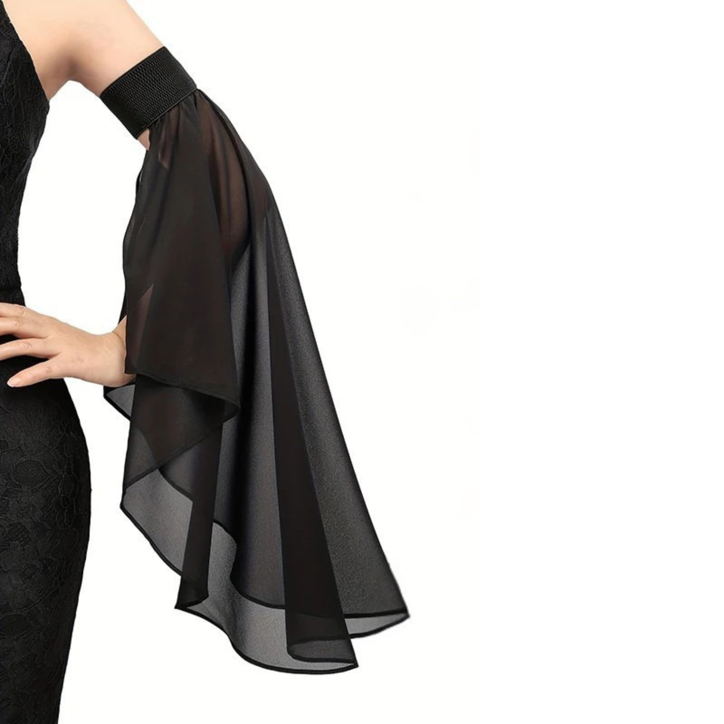 Witchy Black Arm Sleeves Set of 2 | Sheer Mesh