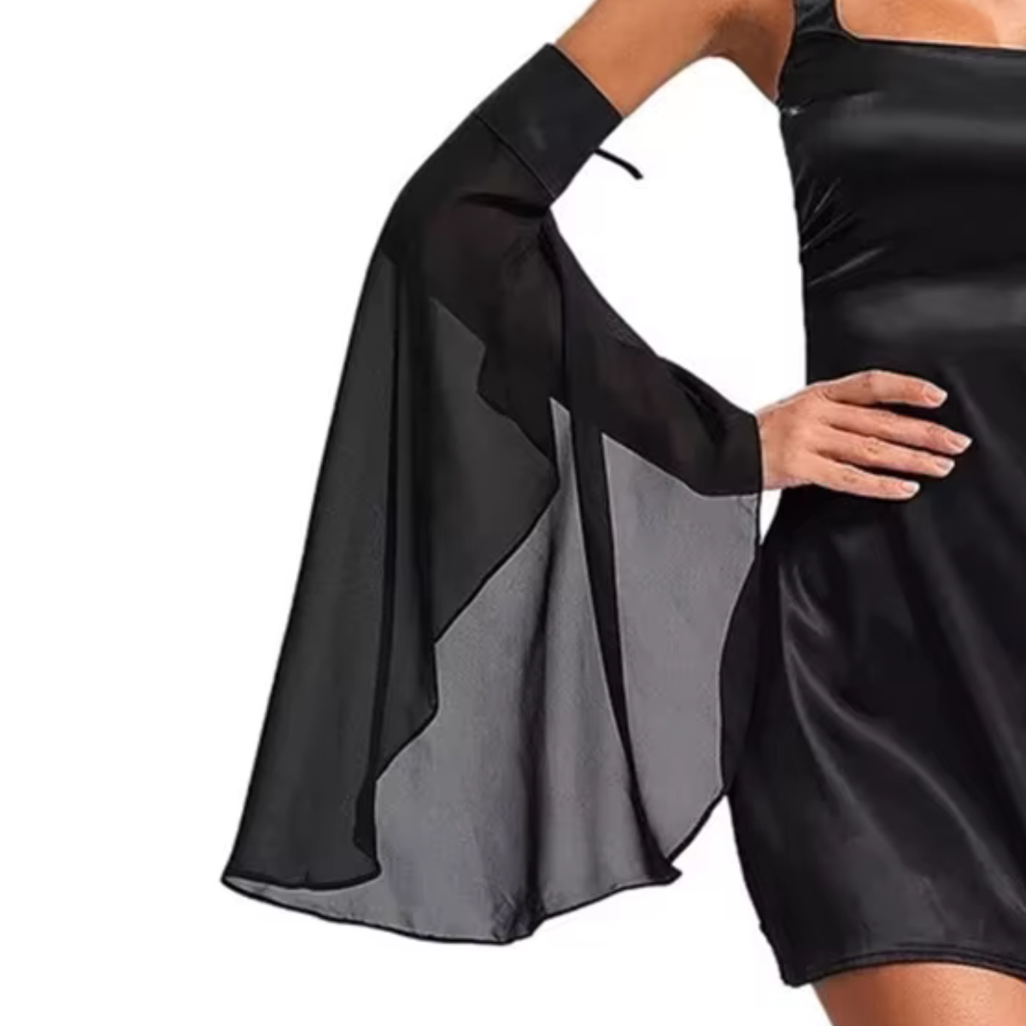 Witchy Black Arm Sleeves Set of 2 | Sheer Mesh